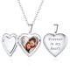 Handcrafted 925 Silver Personalized Heart Photo Locket